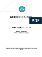 Kompetensi Dasar SD Kurikulum 2013