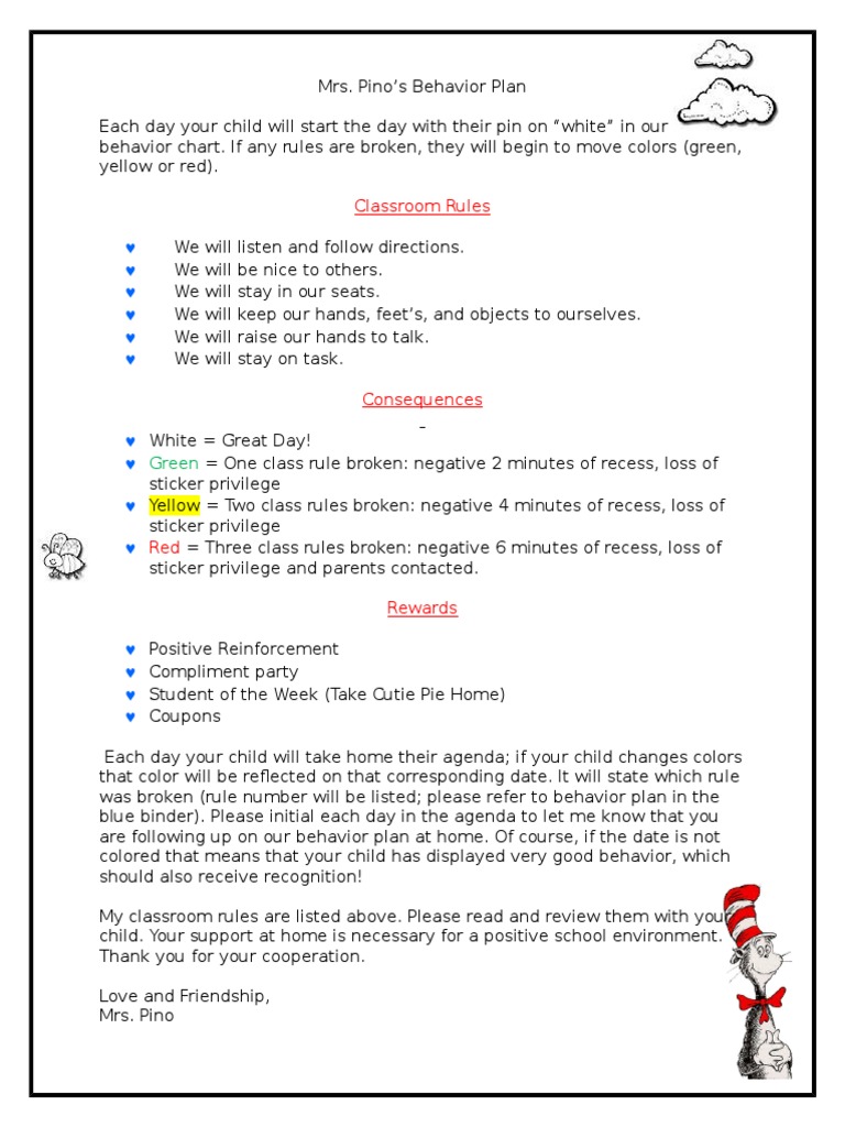 Our Behavior Plan | PDF