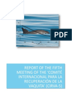 Report Of The Fifth  Meeting Of The ‘Comité  Internacional Para La  Recuperación De La  Vaquita’