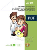 Implementación y Fortalecimiento de Las Estrategias IAMI y AIEPI en 20 Municipios Del Departamento de Santander