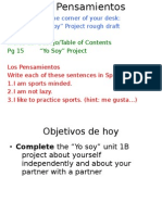 Homework On The Corner of Your Desk: Página 15 "Yo Soy" Project Rough Draft