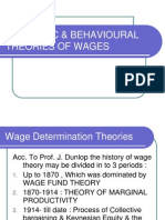 Theories of Wage Determination and Behavioral Motivation