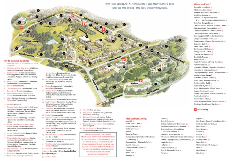 Bryn Mawr Map | PDF | Classroom | Academia