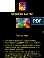 SLF Events, December - February