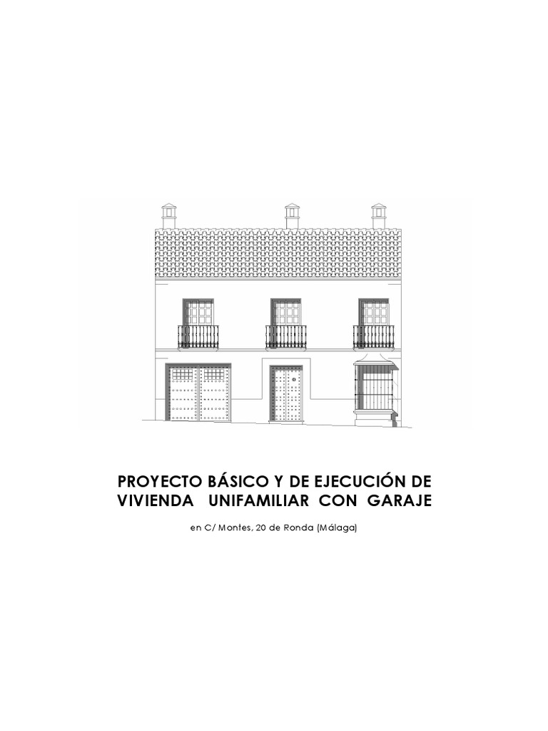 Proyecto de Vivienda Unifamiliar en Ronda | PDF | Fundación (Ingeniería ...