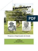 Árvore Genealógica das Famílias Cantante, Silva, Neves, Travessa e Gameiro (paterno)