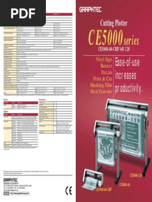 Catalogo Graphtec Ce5000 En Adobe Illustrator Sensor