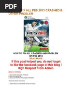 Download How to Fix All Pes 2013 Crashed by Azar Ahmad SN236718883 doc pdf