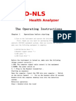 3D-NLS Health Analyzer Operating Instructions