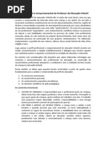Perfil Profissional e Comportamental Do Professor Da Educação Infantil