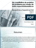 Determinación Cuantitativa de Proteína en Muestra Problema Por Medio de Métodos Espectrofotométricos