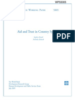 Aid and Trust in Country Systems: Policy Research Working Paper 5005