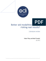 2012-Better Aid Modalities - Are We Risking Real Results