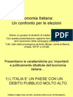 Economia Italiana - Un confronto per le elezioni