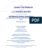 Reception & Dinner For Pat Roberts