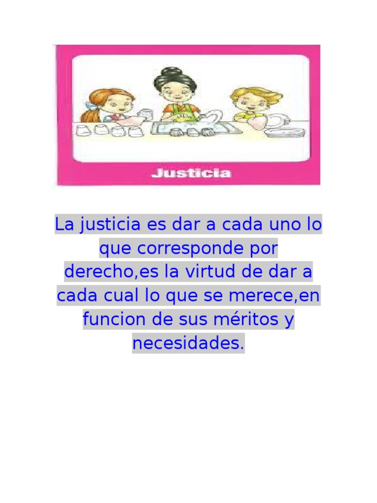 La Justicia Es Dar A Cada Uno Lo Que Corresponde Por Derecho | PDF