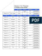 2014-15 Thunder Schedule