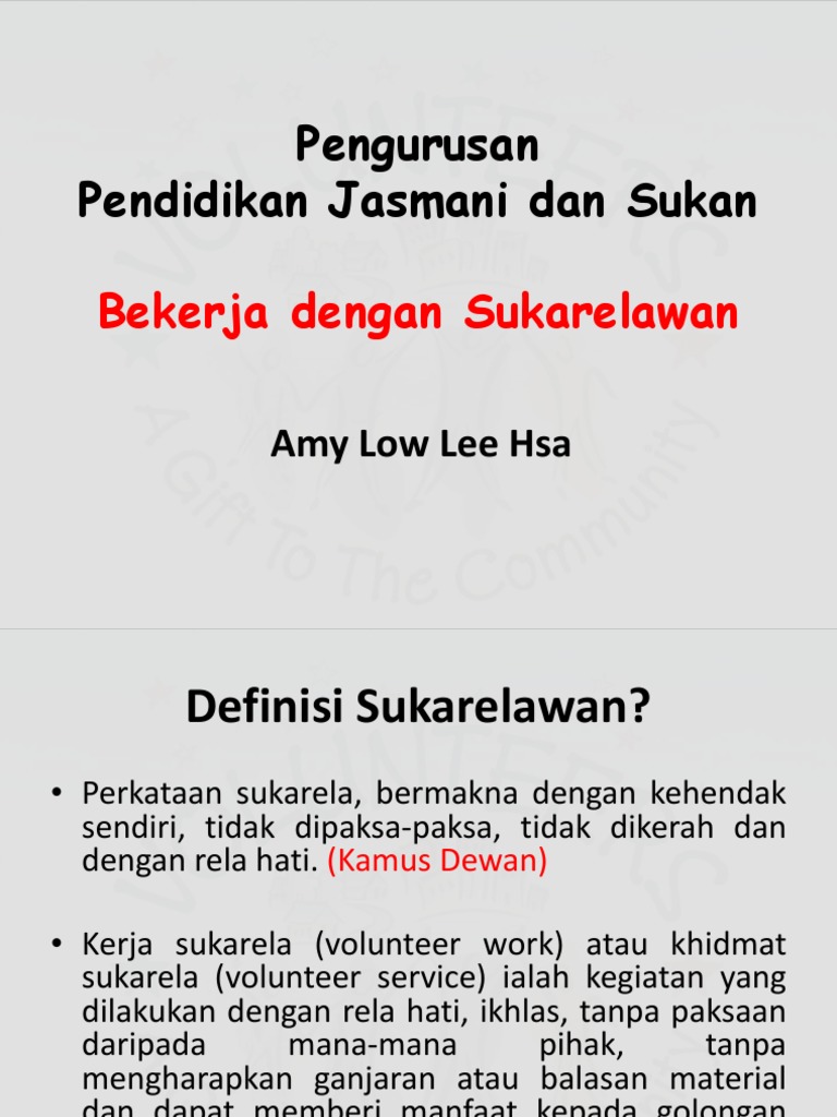 Bekerja Dengan Sukarelawan Pdf