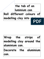 Pull Out The Tab of An Empty Aluminium Can Roll Different Colours of Modelling Clay Into Strips