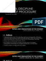 School Discipline Rules of Procedure: Prepared By: Lary - Bags