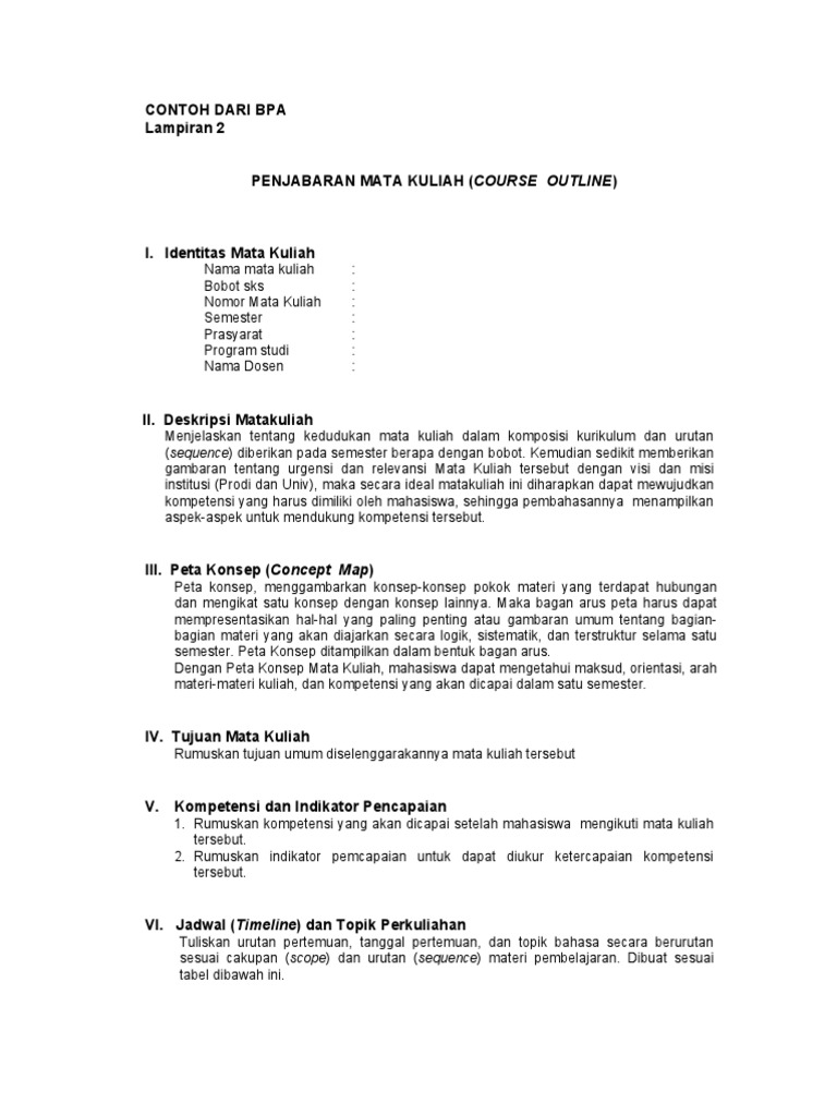 Outline Course | PDF