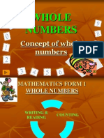 Whole Numbers Form 1