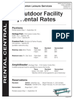 Outdoor Facility Rental Rates: Canton Leisure Services