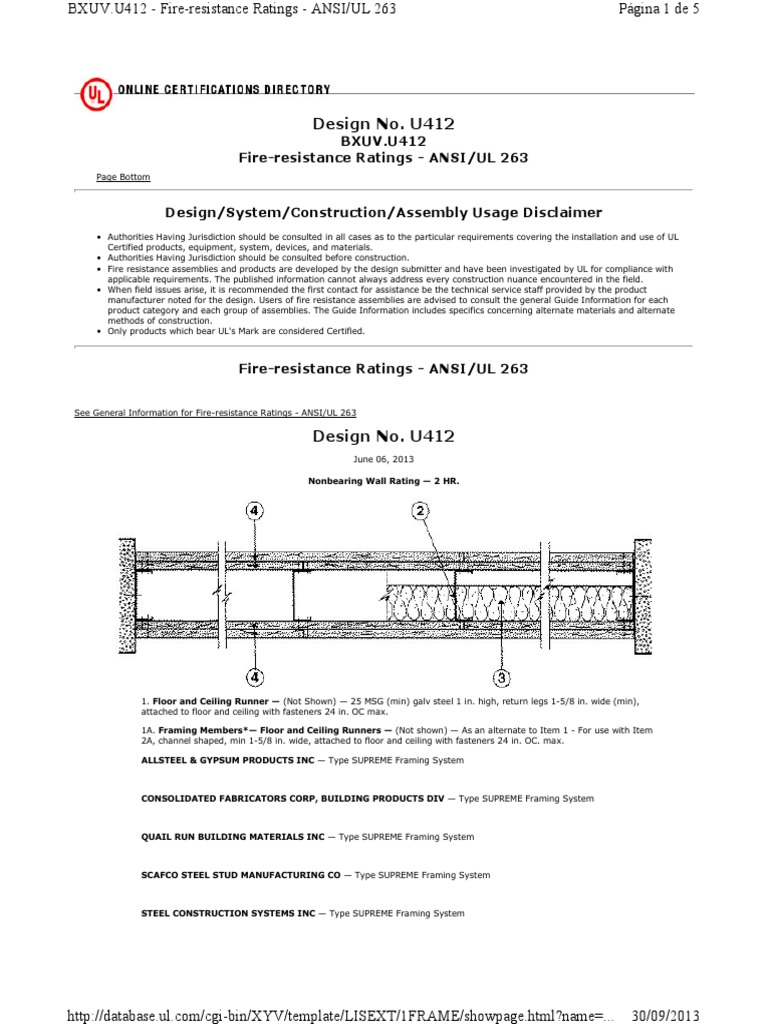 U412 | PDF | Drywall | Industries