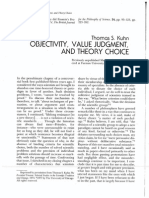 Kuhn Objectivity Value Judgment and Theory Choice(1)