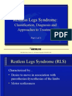 Restless Legs Syndrome:: Classification, Diagnosis and Approaches To Treatment