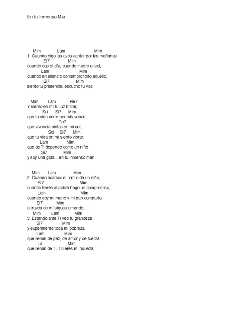 En Tu Inmenso Mar | PDF | Poesía