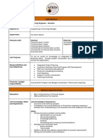 JOB PROFILE - Planning Engineer