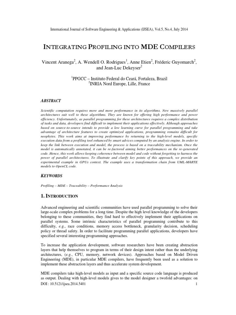 Profiling for MDE Compiler Optimization | PDF | Computer Programming ...