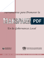 Herramientas para Promover La Transparencia en La Gobernanza Local