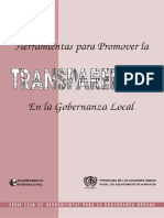 Herramientas Para Promover La Transparencia en La Gobernanza Local