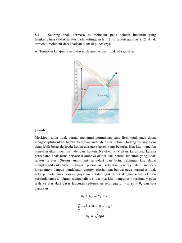 Contoh Soal Teori Dan Aplikasi Tentang Energi Potensial | PDF