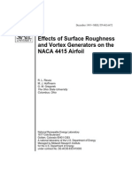 Effects of Surface Roughness and Vortex Generators On The NACA 4415 Airfoil