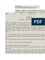 Executive Order No. 209 The Family Code of The Philippines July 6, 1987