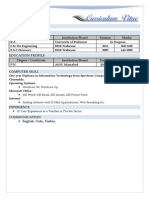 Education Profile Degree / Certificate Institution/Board Session Marks