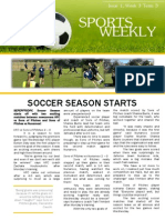 Soccer Newsletter Issue 1