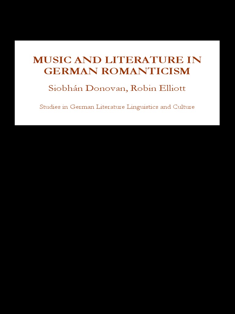 Music and Literat in German Romanticism, PDF, Romanticism