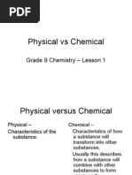 Grade 9 Physical and Chemical Change Powerpoint