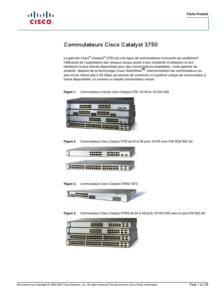 Catalyst 3750 | PDF | Adresse IP | Réseau informatique