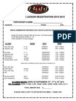 Gymnastics Registration Payment Due 2013-2014