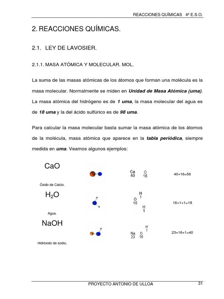 Ley de Lavoisier
