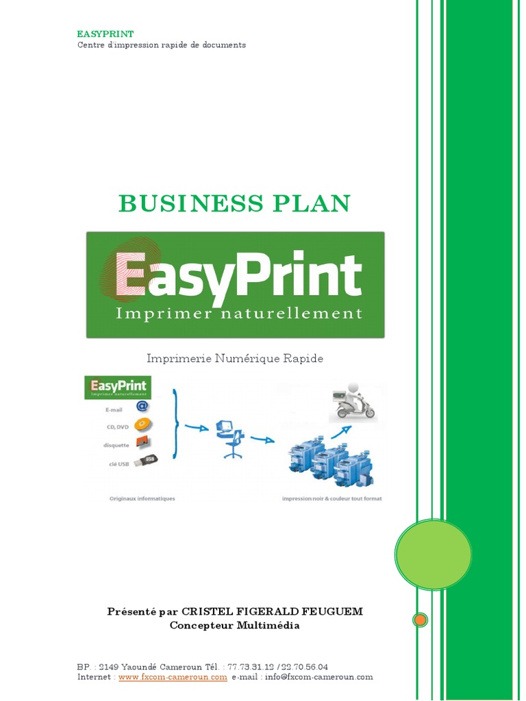 business plan d'un restaurant au cameroun pdf