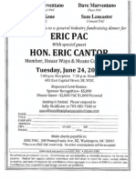 Fundraising Dinner For Every Republican Is Crucial PAC (ERICPAC)