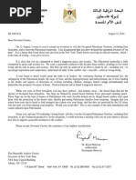 Download Second Letter to Governor Cuomo by State of Palestine SN236824278 doc pdf