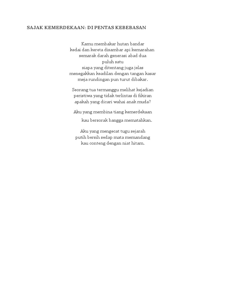 Sajak Kemerdekaan Pdf