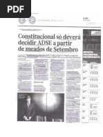 Aumento dos descontos para a ADSE (Diário Económico, 11 e 13 de Agosto de 2014)